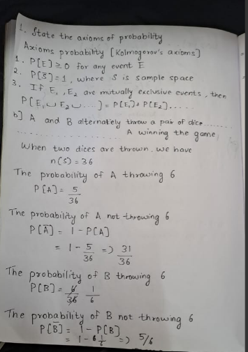 Probability axioms solution part 1