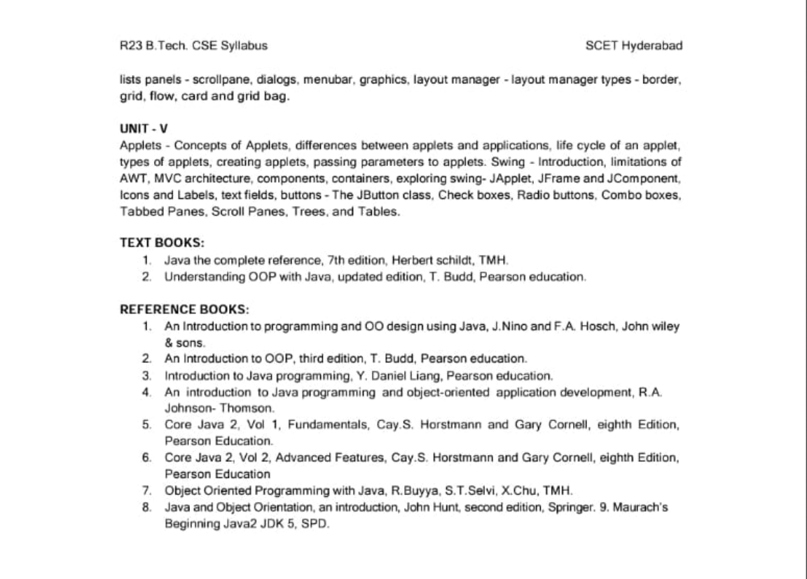 OOPS Syllabus Part 2